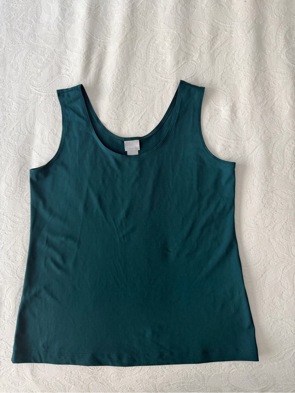 Chico's Deep Teal Scoop Neck Tank